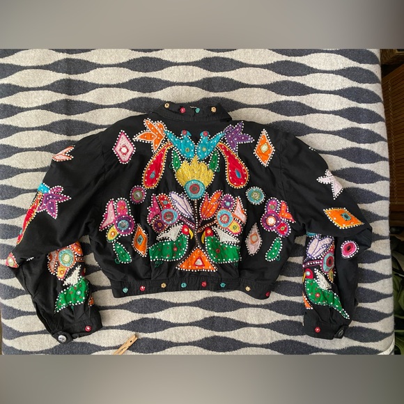 VTG OTHER Destination Embroidered cropped bolero jacket size S - Picture 4 of 16